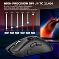 thumbnail image 5 of Tyasoleil G11 Wireless Gaming Mouse, Tri-Mode 2.4GHz/USB-C/BT Computer Mouse with 22000 DPI, 400mAh Battery, Esports-Grade PAW3311 Sensor, RGB Light Gaming Mice for PC/Laptop/Mac, 5 of 10