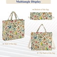 thumbnail image 6 of FORMRS Womens Corduroy Tote Bag Crossbody Shoulder Handbag with Pocket, Beige Cartoon Animals, 6 of 7
