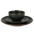 thumbnail image 6 of Gibson Home Hazeltine 12-Piece Matte Black Ceramic Dinnerware Set, 6 of 9