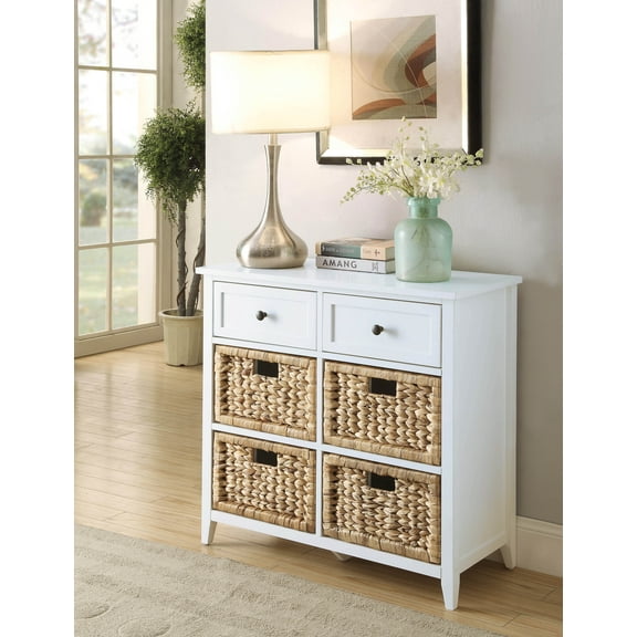 CoSoTower Flavius White Finish Console Cabinet