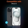 thumbnail image 2 of REJODA-3 Pack Screen Protector for iPhone 15 6.1 Inch, Auto Dust Removal, 9H Hardness, Anti Fingerprint, HD Clear Tempered Glas with Auto Alignment Kit, 2 of 4