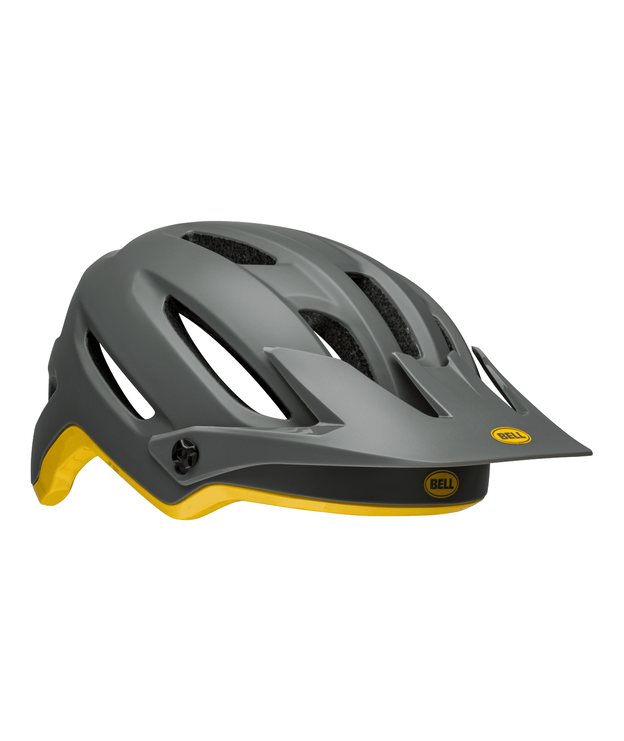 Bell 4Forty Mips Adult Mountain Bike Helmet - Matte/Gloss Gray/Yellow - Size M (55–59 cm)