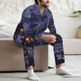 thumbnail image 7 of Cauagu Mystery House Halloween Night Print Men's Long-Sleeve Pajama Set,Soft Button-Front 2Pjs for Men Long Sleeve Men’s Sleepwear-XX-Large, 7 of 7