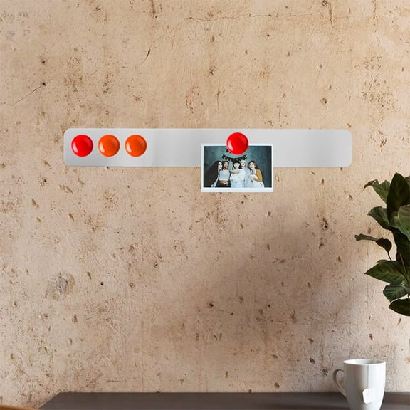 Raindrops 3pcs Frameless Metal Iron Board Strip Bulletin Bar Memo Strip Adhesive Cork Board for Kitchen Office