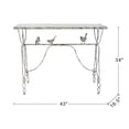 thumbnail image 3 of Tcbosik 43 inch Console Table, Iron Entryway Table, Modern Accent Table for Hallway, Foyer, Living Room, Easy Assembly, Antique White, 3 of 8