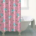thumbnail image 4 of Pink Cartoon Unicorn Pattern Shower Curtain 36"x72" ,Bathroom Decorative Shower Curtains Set with 12 Hooks,Modern Waterproof Washable Shower Curtain, 4 of 6