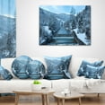 thumbnail image 4 of Designart Winter Mountain Stream - Landscape Photography Throw Pillow - 18x18, 4 of 5