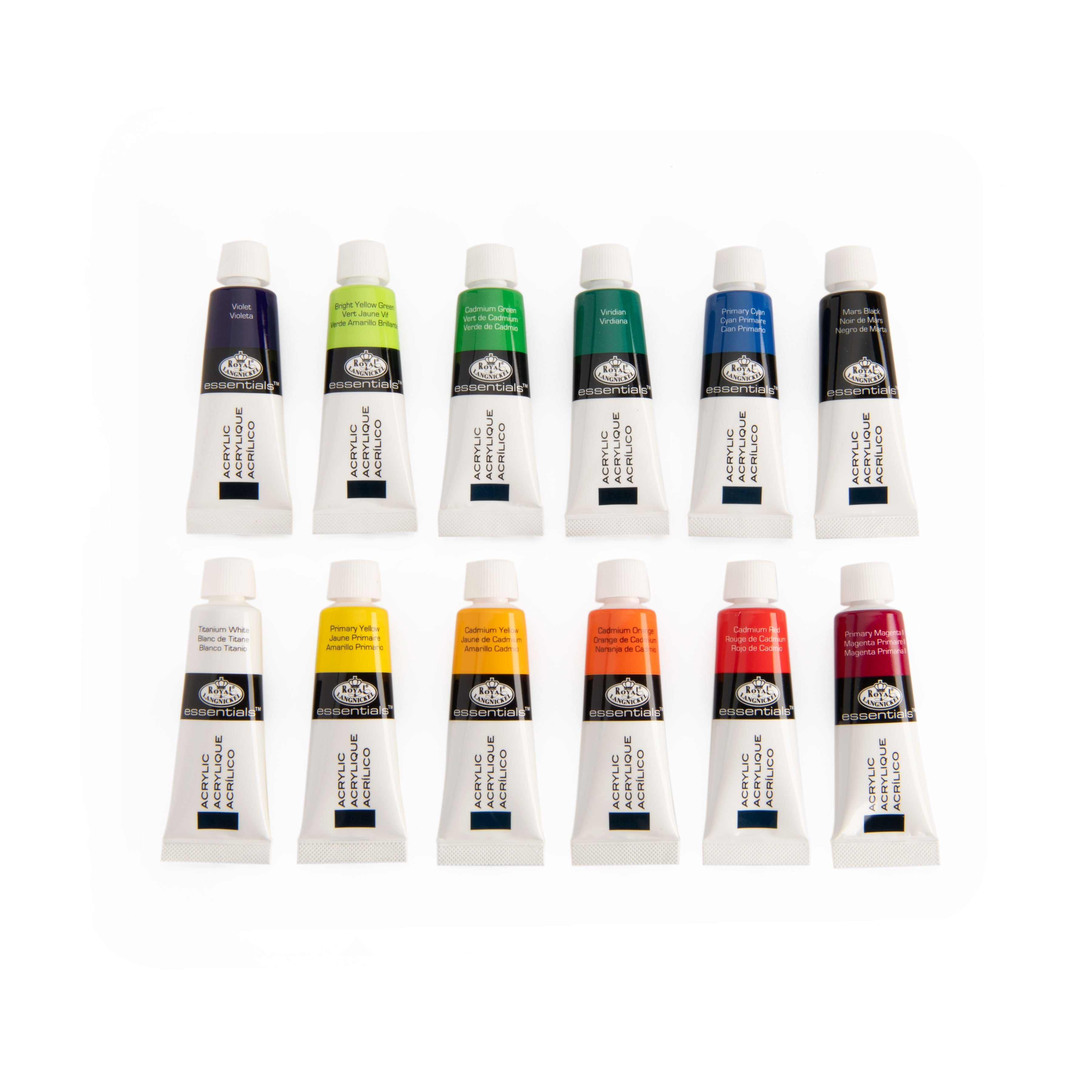(3 pack) Royal & Langnickel Essentials 12ml 12 Colors Acrylic Artist Paint 12 Pack