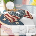 thumbnail image 2 of 3 Piece Vintage American Flag Duvet Cover Set California King,Microfiber Comforter/Quilt Cover with Corner Ties and 2 Pillowcases,Blue Red White Star US Flag All Season Bedding with Zipper Closure, 2 of 8