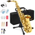thumbnail image 1 of Eastar AS-II Alto Saxophone E Flat Gold Lacquer Alto Student Beginner Sax Full Kit, 1 of 6