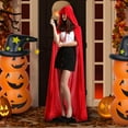 thumbnail image 3 of yingyy Cloth Black Red Velvet Cape Long And Spacious For Halloween Costume Easy To Clean Unique Style black, 3 of 6