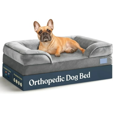 Orthopedic Sofa Dog Bed - Ultra Comfortable Dog Beds for Medium Dogs - Breathable & Waterproof Pet Bed- Egg Foam Sofa Bed with Extra Head and Neck Support - Removable Washable Cover & Nonslip Bottom.