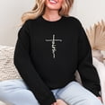 thumbnail image 2 of Christian Embroidery Faith Cross Inspirational Sweatshirt for Men and Women, 2 of 6