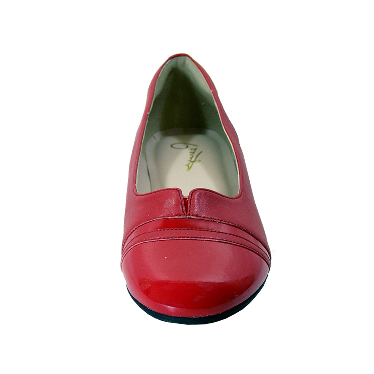PEERAGE Marina 2 Women's Wide Width Casual Comfort Dress Leather Flats RED 11