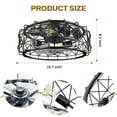 thumbnail image 5 of Cedar Hill Caged Ceiling Fan, Flush Mount Caged Ceiling Fan 20Inch with Lights for Indoor Bedroom, Kitchen ,Farmhouse, 5 of 7