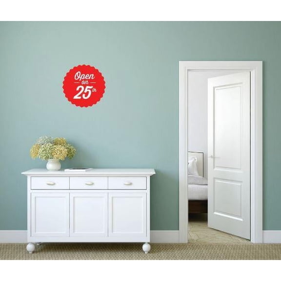 Do It Yourself Wall Decal Sticker Open On Christmas Holiday Bedroom Bathroom Living Room Mural 40 X40"