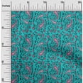 thumbnail image 1 of oneOone Cotton Poplin Fabric Leaves|Floral & Paisley Block Printed Fabric 1 Yard 56 Inch Wide, 1 of 4