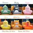 thumbnail image 3 of WARMHOME Zanahoria Manta de almohada Dinosaurio Respaldo Almohada lumbar Almohada suave Protección de cintura Asiento de oficina Conejo Cojín para silla Manta Cojín para automóvil, 3 of 4