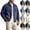 Dark Blue, variant on Hvogkswy Vintage Washed Jean Jacket Men Long Sleeve Button Denim Jackets Lightweight Work Jean Jacket Coat with Pockets