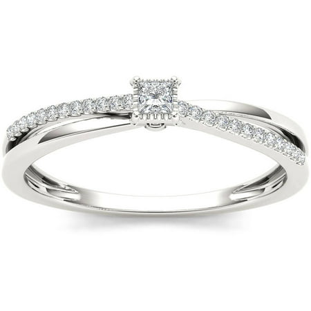Imperial 1/8 Carat T.W. Diamond Split Shank Classic 10kt White Gold Engagement Ring