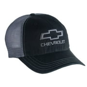 Chevrolet Open Bowtie Garment Washed Mesh Snapback Hat Black
