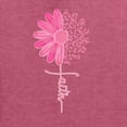 thumbnail image 5 of Wild Bobby, Faith Pink Ribbon Sunflower, Breast Cancer Awareness, Unisex Graphic Hoodie Sweatshirt, Vintage Heather Red, XX-Large, 5 of 5