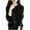 Black, variant on ZyeKqe Cardigans for Women Long Sleeve Button down Sweaters Lightweight Solid Color Coat Outwear