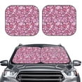 thumbnail image 2 of Fotbe Sweet Heart 2-Piece Car Windshield Sun Shade | Sun Blocker for Car Windshield | Foldable Automotive Interior Accessories for Sun Protection-Small, 2 of 7