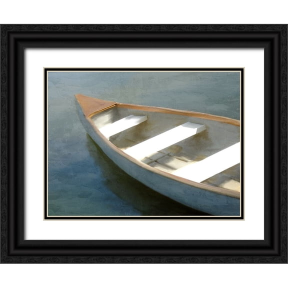 Allen, Kimberly 14x12 Black Ornate Wood Framed with Double Matting Museum Art Print Titled - Canoe Time