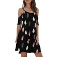 thumbnail image 1 of SMihono Robe d'Été pour Femmes Grande Taille Mode Femmes Été Décontractée Col Rond Imprimé Manches Courtes Poche Robe Mini, 1 of 6