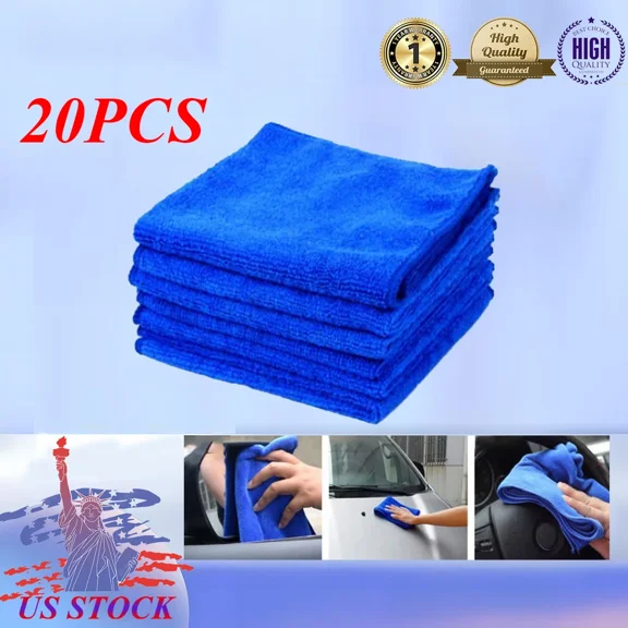 20X Ultra-Fine Microfiber Cleaning Cloth Towel Rag Car Polishing Scratch Soft Us