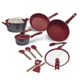 thumbnail image 1 of Batería de Cocina Deluxe Flavorstone Roja 28 cm 13 Piezas, 1 of 5
