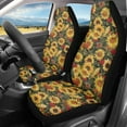 thumbnail image 2 of ZIATUBLE Sunflower Front Auto Seat Cover Stretch Vehicle Seat Protector Car Covers Pack of 2 Car Accessories for Interior Decor Bucket Seats Protector Covers Fit for Cars SUV Truck Sedan, 2 of 7