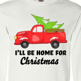 thumbnail image 4 of Inktastic I'll Be Home for Christmas Truck with Tree Long Sleeve T-Shirt, 4 of 5