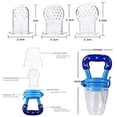 thumbnail image 5 of Chupete alimentador de frutas para bebé, paquete de 3, alimentador de alimentos frescos, juguete para tetina de silicona, bolsas de silicona para niños pequeños y niños, 5 of 5