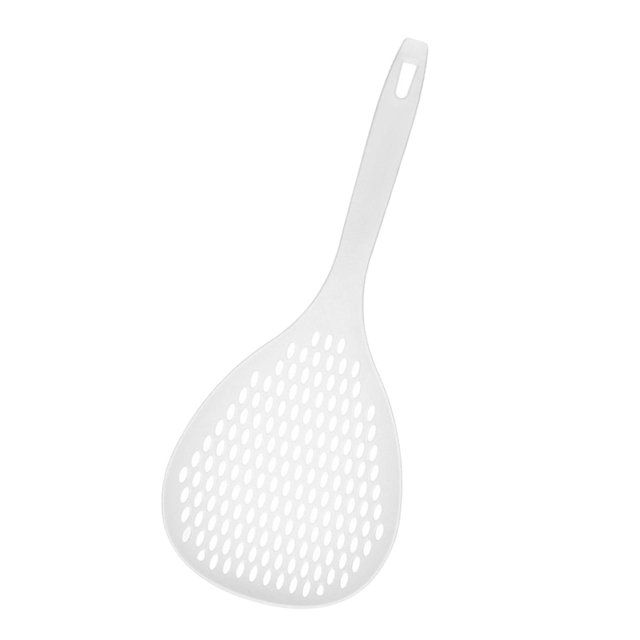 Colador grande para el hogar, herramienta de cocina, de malla redonda, colador de mango largo de nailon, cesta de malla para albóndigas, blanco Sunnimix Cesta para freír