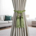 thumbnail image 4 of Magnetic Curtain Tiebacks Tassel Curtain Tieback Modern Handmade Tie Backs,Decorative Tassel Holdback for Draperies,Window Decor (Green, 4 Pack), 4 of 8