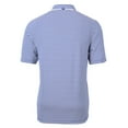 thumbnail image 3 of Men's Cutter & Buck Blue Omaha Storm Chasers Big & Tall Virtue Eco Pique Stripe Recycled DryTec Polo, 3 of 3