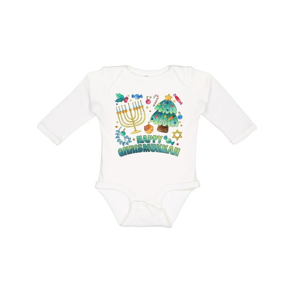 Inktastic Happy Chrismukkah Boys or Girls Long Sleeve Baby Bodysuit