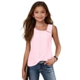 thumbnail image 6 of Gamivast Summer Tops for Girls Square Neck Button Shoulder Regular Fit Blouse Eyelet Lace Hollow out Cotton Sleeveless Shirts Casual Daily Holiday Beach Party Wear, 6 of 9
