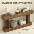 thumbnail image 4 of HOMCOM Table Console de 63 Pouces de Long, Table d'Entrée Vintage, Brun Foncé, 4 of 10
