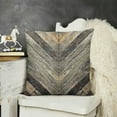 thumbnail image 2 of YINGXI  Farmhouse Barn Wood Brown Beige Grey Caramel Decorative Pillow Covers Cozy Soft Throw Pillowcase Square Couch Cushion Cover for Home Decor Sofa Living Room Bed Car 12x12in, 2 of 5