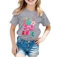 thumbnail image 1 of EHQJNJ Chandail en Molleton pour Tout-Petit Fille Mode Décontractée Imprimé Col Rond Manches Courtes T-Shirt Blanc, 1 of 4