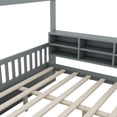 thumbnail image 4 of Full Size House Bed, Montessori Bed with Storage Shelves and a Mini-Cabinet, Wooden Full Bed Frame for Girls, Boys, Teens (Gray, Full), 4 of 7