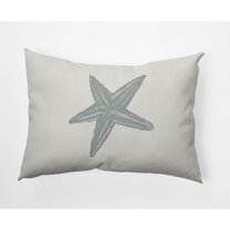 E by Design Starfish Nautical Indoor/Outdoor Lumbar Throw Pillow
