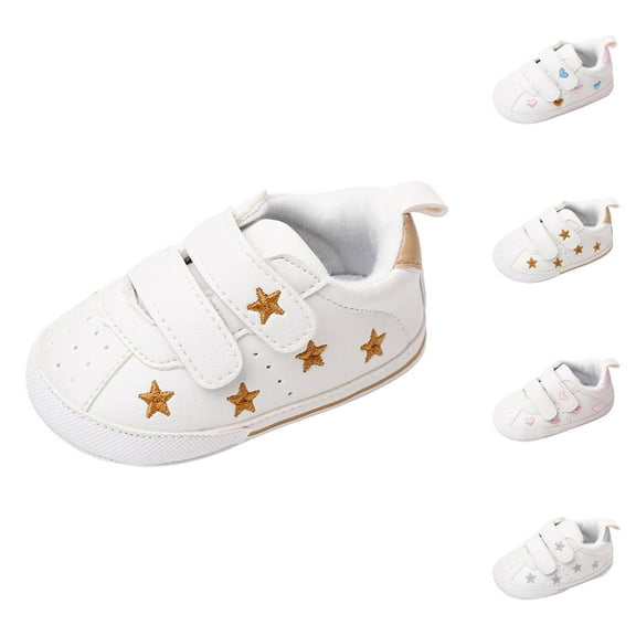Baby Boys Girls Shoes Non- Rubber Sole Sneakers First Walking Toddler Crib Shoes Loafers Flats First Walker Shoes Anti- Sneakers