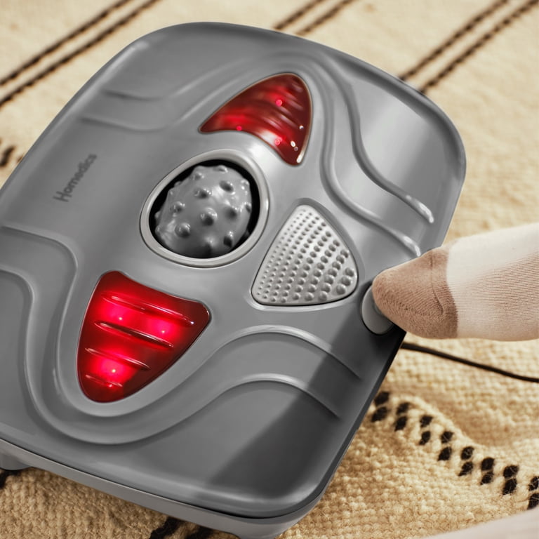Homedics Vibration Foot Massager with Soothing Heat, Gray