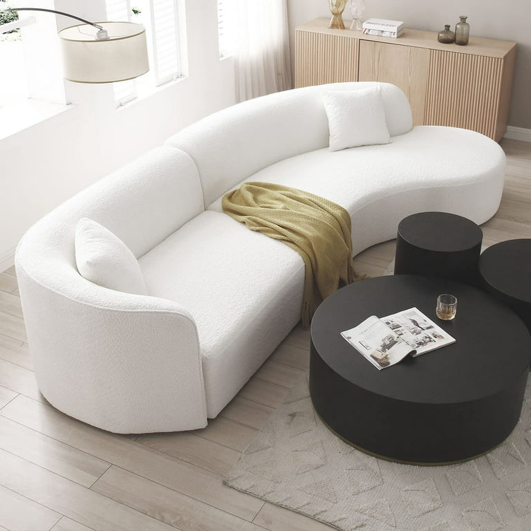 Curved Sofa Couch With Chaise Lounge