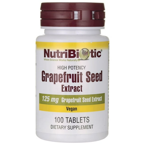 Nutribiotic - GSE Grapefruit Seed Extract 125 mg. - 100 Tablets ...