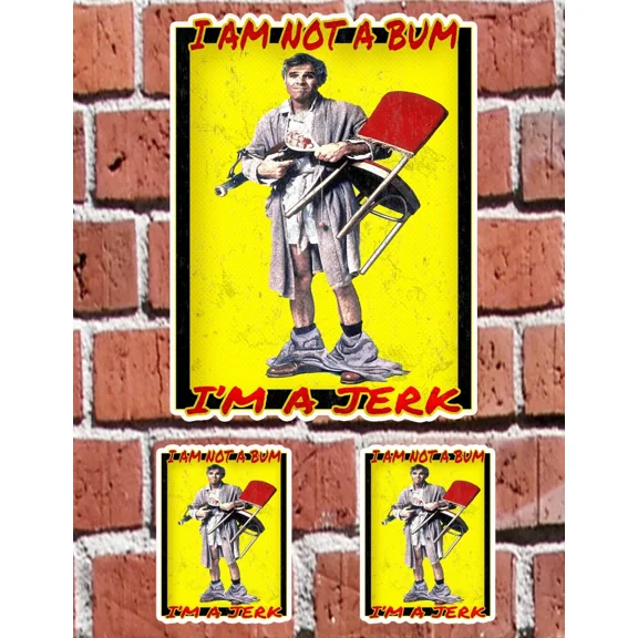 The Jerk 7" And 3" Decal Stickers For Home, School, Auto, Skate, Laptop